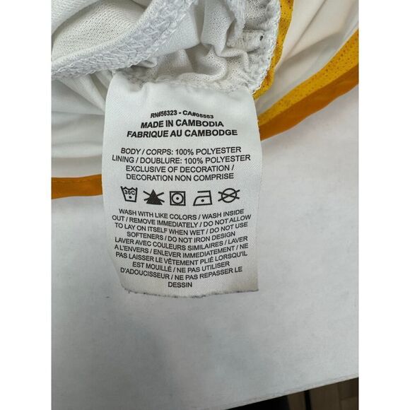 Retro Nike Tempo Running Shorts White University Gold - Size XL - Picture 9 of 9